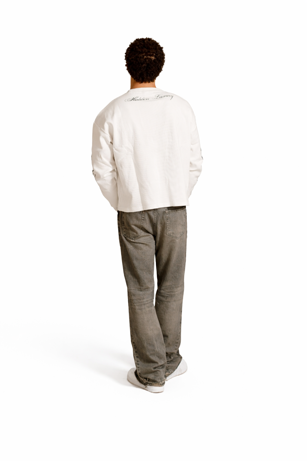 WHITE REDEMPTION WAFFLE KNIT