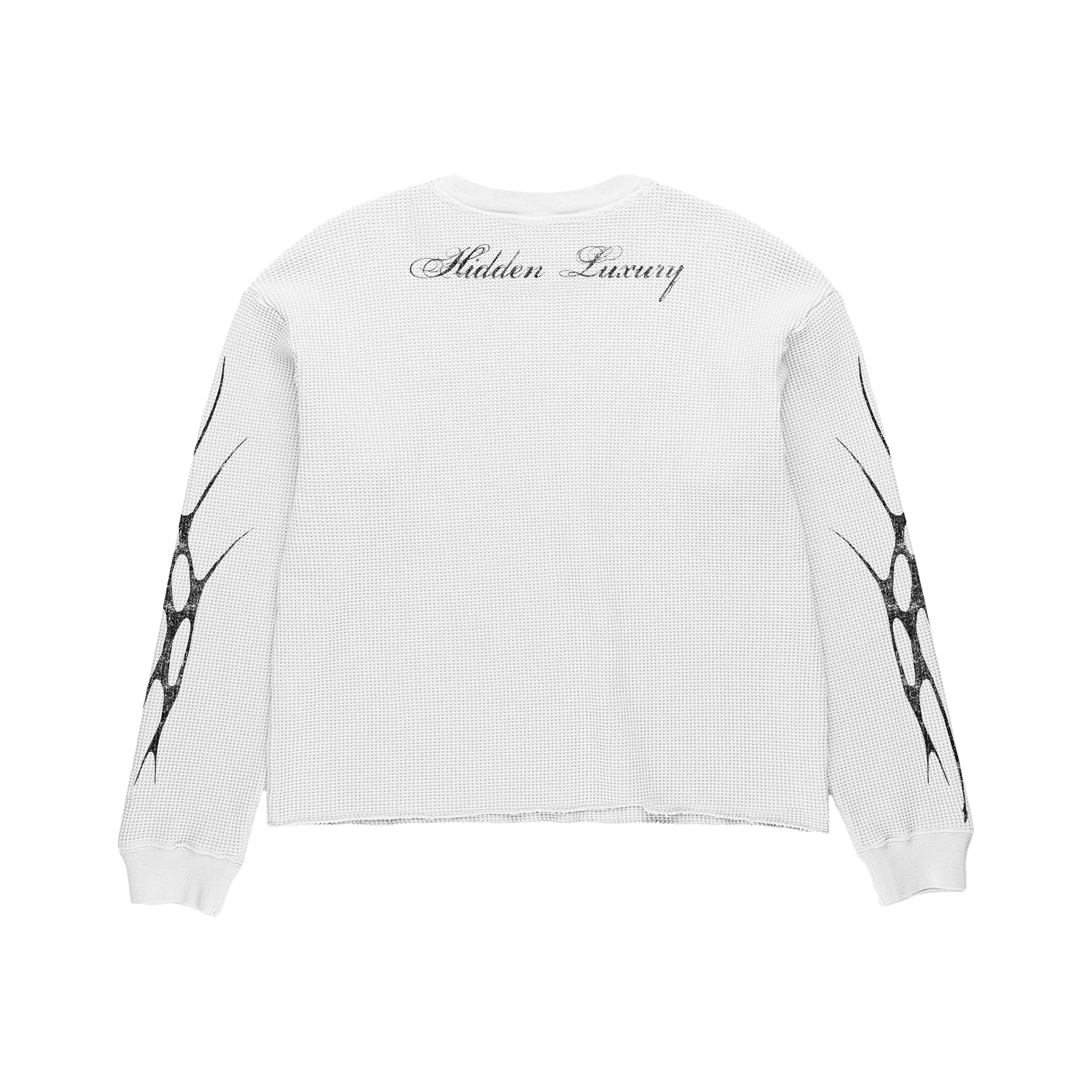 WHITE REDEMPTION WAFFLE KNIT