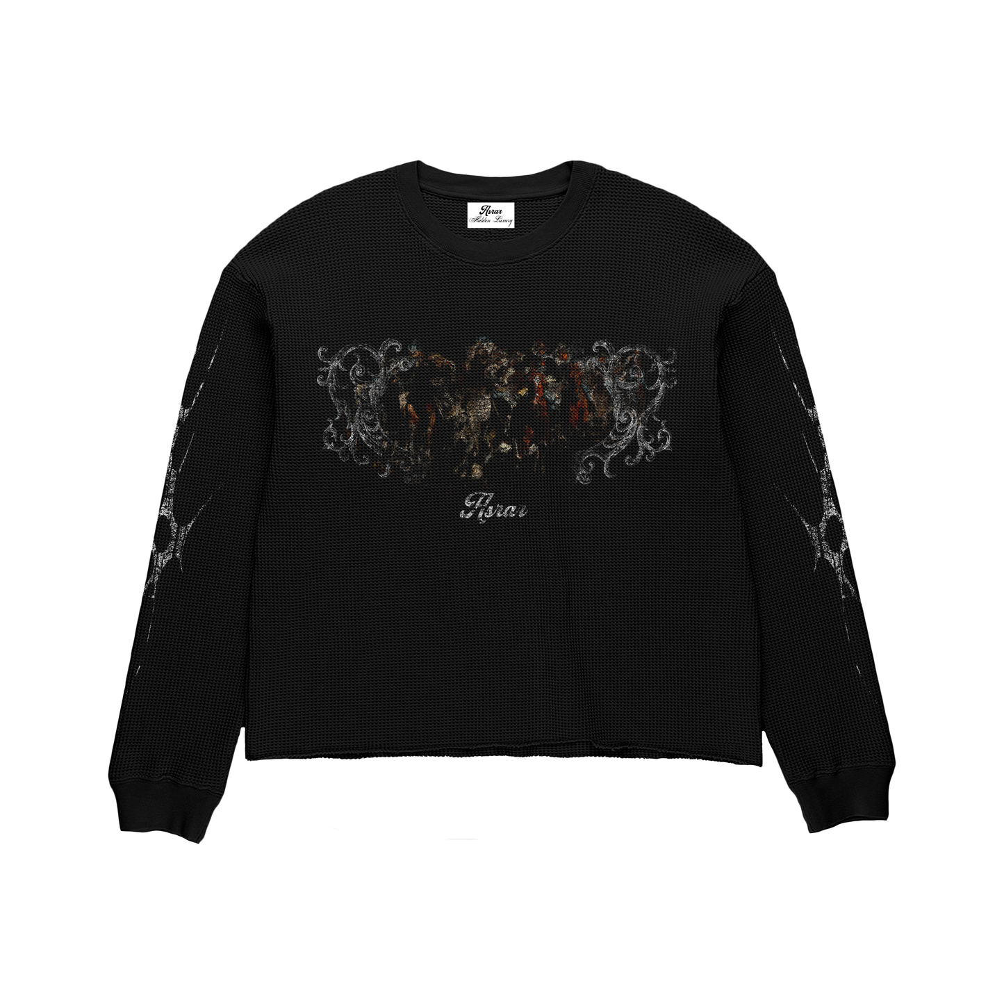 BLACK REDEMPTION WAFFLE KNIT