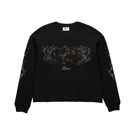 BLACK REDEMPTION WAFFLE KNIT